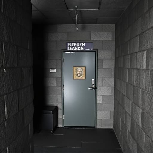 Fotografía de la pequeña y austera celda de Nelson Mandela en la prisión de Robben Island.